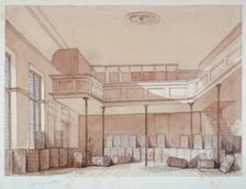 Interior of the Coachmakers Hall, Noble Street, City of London, 1851. Artist: Thomas Colman Dibdin