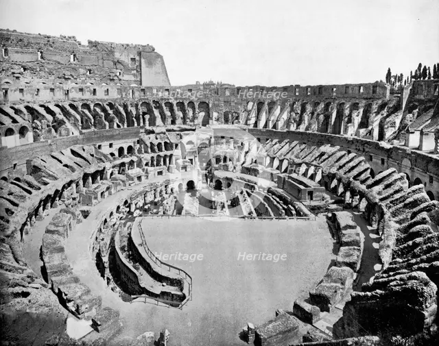 Interior of the Colosseum, Rome, 1893.Artist: John L Stoddard