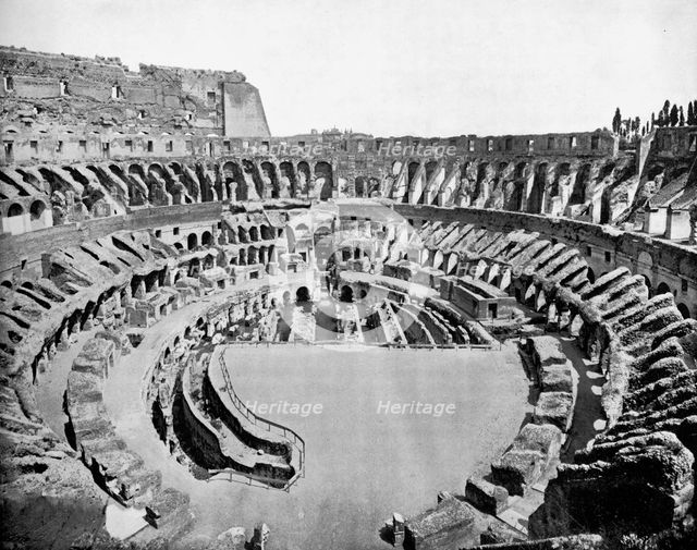 Interior of the Colosseum, Rome, 1893.Artist: John L Stoddard