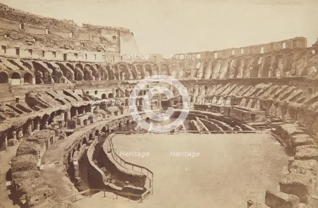 Interior of the Colosseum, Rome, between 1870-1880. Creator: Unknown.