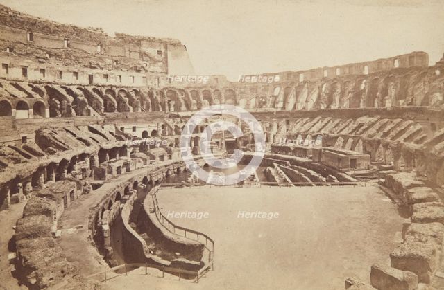 Interior of the Colosseum, Rome, between 1870-1880. Creator: Unknown.
