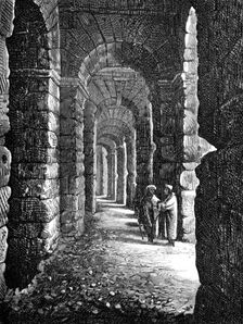 Interior of the Coliseum at El Djem, near Tunis, 1874. Creator: Unknown