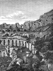 Interior of the Coliseum at El Djem, near Tunis, 1874. Creator: Unknown
