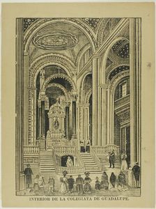 Interior of the Collegiate Church of Guadalupe, 1898. Creator: José Guadalupe Posada