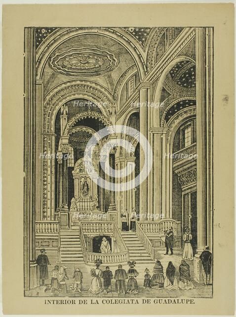 Interior of the Collegiate Church of Guadalupe, 1898. Creator: José Guadalupe Posada.