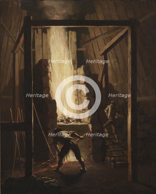 Interior of the Copper Foundry in Falun, 1781.