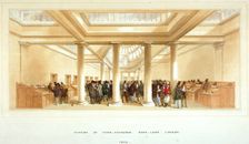 Interior of the Corn Exchange, Mark Lane, City of London, 1852. Artist: Anon
