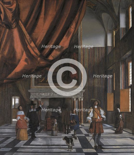 Interior of the Council Chamber of Amsterdam Town Hall, 1663. Creator: Pieter de Hooch.