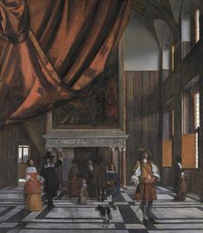 Interior of the Council Chamber of Amsterdam Town Hall, 1663. Creator: Pieter de Hooch
