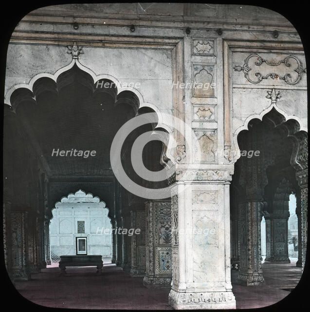 Interior of the Diwan-i-Khas, Red Fort, Delhi, India, late 19th or early 20th century. Creator: Unknown.