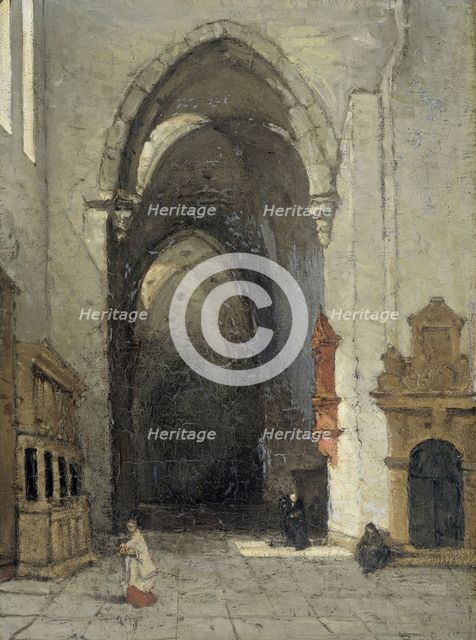Interior of the Dom in Trier, 1870-1880. Creator: Johannes Bosboom.