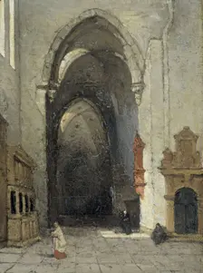 Interior of the Dom in Trier, 1870-1880. Creator: Johannes Bosboom