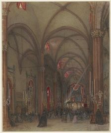 Interior of the Dom in Verona, 1831-1914. Creator: Franz Alt