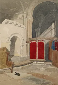 Interior of the Eastern Ambulatory of the Apse of Norwich Cathedral, early 19th century. Artist: John Sell Cotman