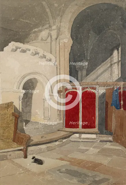 Interior of the Eastern Ambulatory of the Apse of Norwich Cathedral, early 19th century. Artist: John Sell Cotman.
