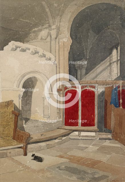 Interior of the Eastern Ambulatory of the Apse of Norwich Cathedral, early 19th century. Artist: John Sell Cotman.