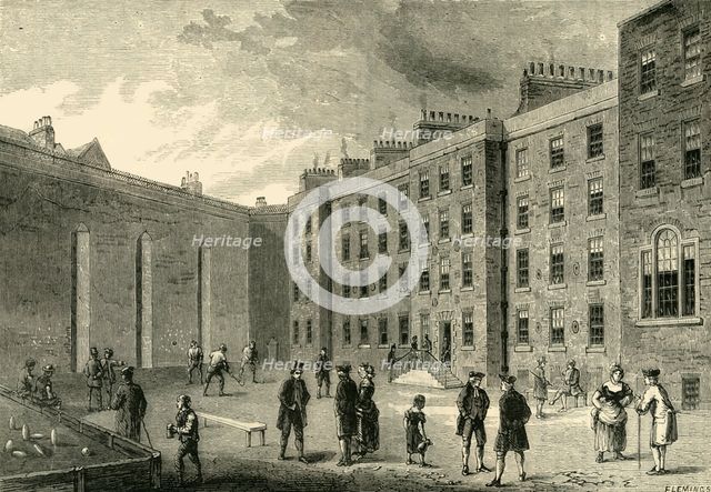 'Interior of the Fleet Prison - The Racket-Court', (c1872). Creator: Unknown.