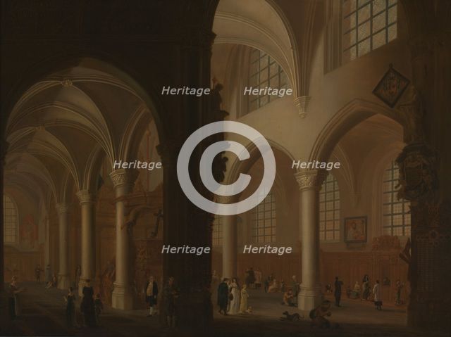 Interior of the Former Church of Saint George in Antwerp, 1768. Creator: Peter van Regemorter.