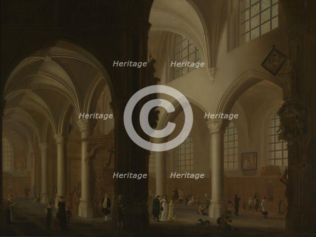 Interior of the Former Church of Saint George in Antwerp, 1768. Creator: Peter van Regemorter.