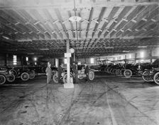 Interior of the garage, Fort William Henry Hotel, Lake George, N.Y., c.between 1910 and 1920. Creator: Unknown