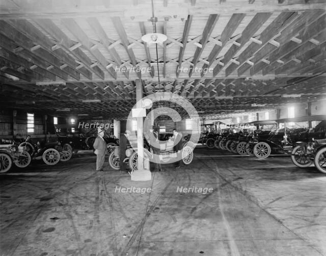 Interior of the garage, Fort William Henry Hotel, Lake George, N.Y., c.between 1910 and 1920. Creator: Unknown.