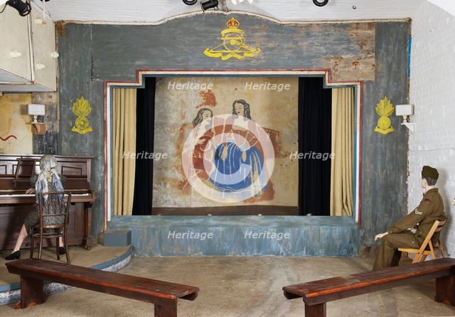 Interior of the Garrison Theatre in the west wing, Hurst Castle, Hampshire, 2012. Artist: Historic England Staff Photographer.
