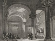 Interior of the Golden Gate, the oldest entrance to the walls of the Old City, Jerusalem, 1840. Creator: Émile Rouargue