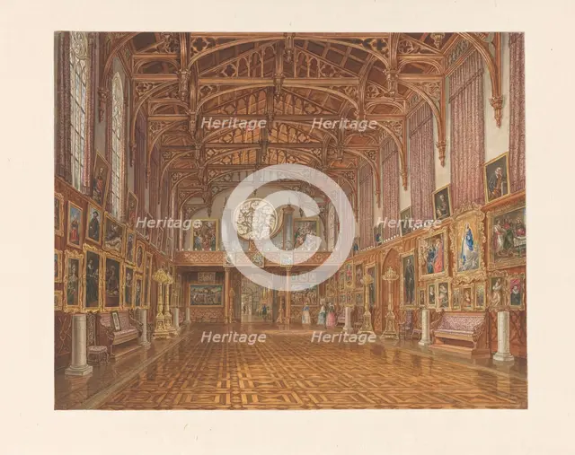 Interior of the Gothic Hall, Kneuterdijk Palace, The Hague, 1846. Creator: Augustus Wijnantz.