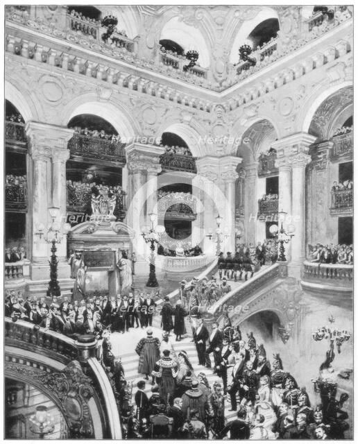 Interior of the Grand Opera House, Paris, late 19th century. Artist: John L Stoddard