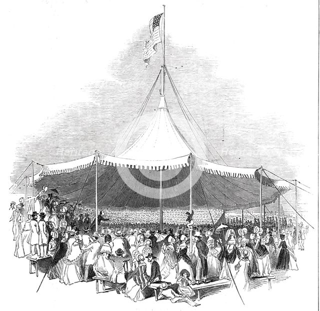 Interior of the Great Marquee, 1844. Creator: Smyth.
