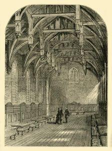 Interior of the Great Hall, Lambeth Palace, 1800 (c1878). Creator: Unknown