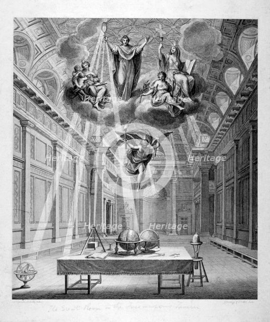 Interior of the Great Room of Freemasons' Tavern, Great Queen Street, Holborn, London, c1800. Artist: Francesco Bartolozzi