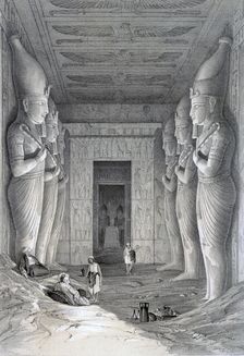 Interior of the Great Temple, Abu Simbel 19th century. Artist: George Moore