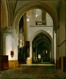 Interior of the Grote Kerk, Haarlem, 1676. Creator: Job Adriaensz Berckheyde