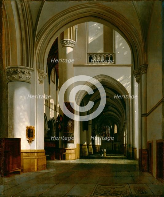Interior of the Grote Kerk, Haarlem, 1676. Creator: Job Adriaensz Berckheyde.