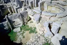 Interior of the Hagar Qim temple on Malta