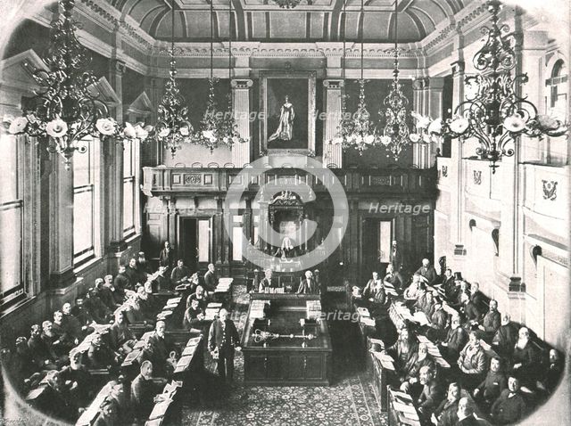 Interior of the House of Assembly, Cape Town, South Africa, 1895.  Creator: Unknown.