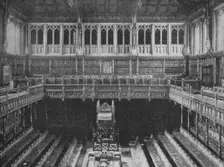 Interior of the House of Commons, Westminster, looking towards the Speaker's Chair, 1909