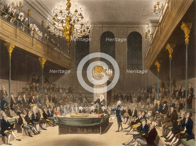Interior of the House of Commons, Westminter, London, 1809. Creator: Unknown.