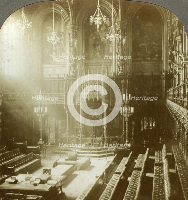 Interior of the House of Lords, Westminster, London.Artist: Excelsior Stereoscopic Tours