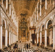 Interior of the Jesuit church in Antwerp, 1668. Creator: Ehrenberg, Wilhelm Schubert van (1630/7-c. 1676)