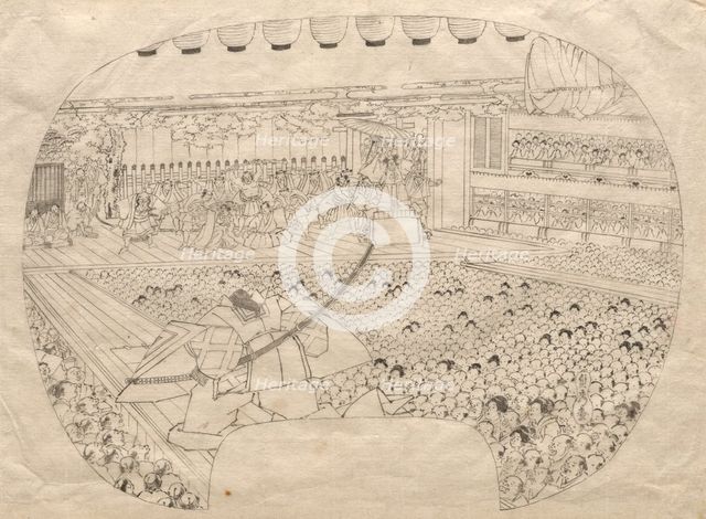 Interior of the Kabuki Theater. Creator: Utagawa Sadahide (Japanese, 1807-1873).