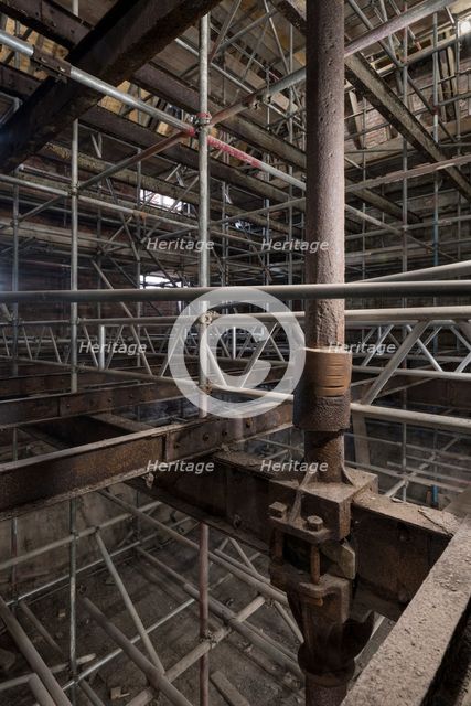 Interior of the kiln, Shrewsbury Flaxmill Maltings, Shropshire, 2019. Creator: Steven Baker.
