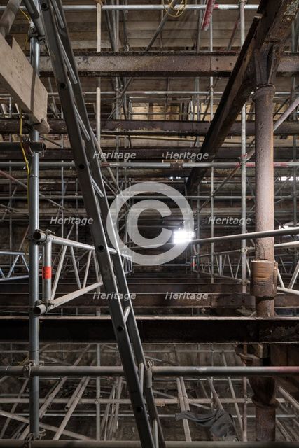 Interior of the kiln, Shrewsbury Flaxmill Maltings, Shropshire, 2019. Creator: Steven Baker.