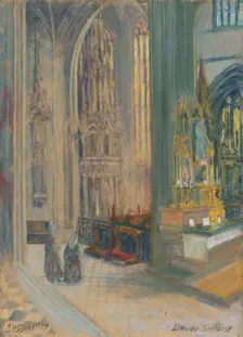 Interior of the Kosice cathedral, 1919. Creator: Konstantin Bauer