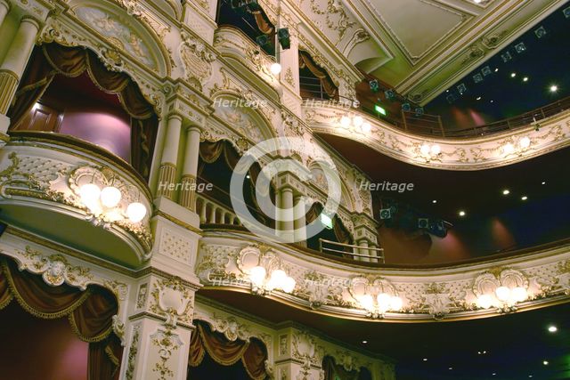 Interior of the Lyceum Theatre, Sheffield, South Yorkshire. Creator: Peter Thompson.
