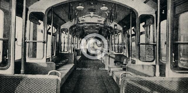 'Interior of the Latest Type of Tube Coach', 1926. Artist: Unknown.