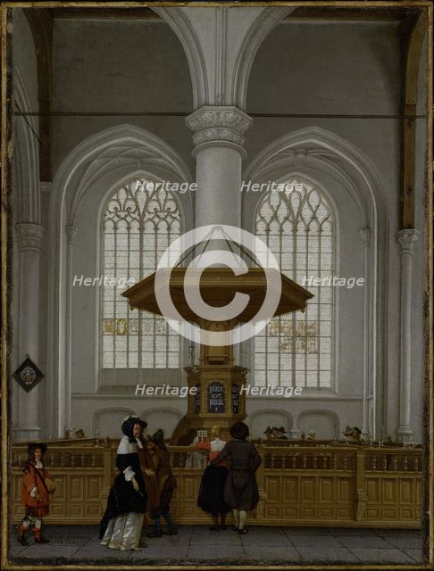 Interior of the Laurenskerk at Rotterdam, 1662. Creators: Unknown, Anthonie De Lorme, Ludolf de Jongh.