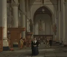 Interior of the Laurenskerk in Rotterdam, c1665-1667. Creator: Cornelis de Man