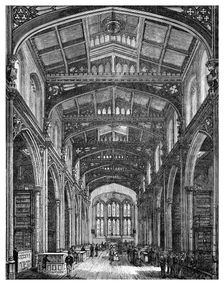 Interior of the Library, Guildhall, City of London, 1886
